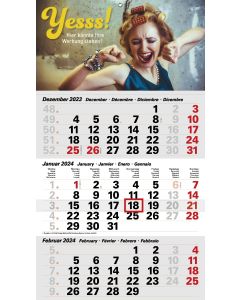 Wandkalender mit optionaler Werbefläche