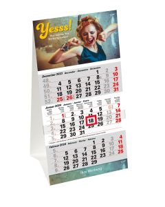 Tischkalender mit optionaler Werbefläche